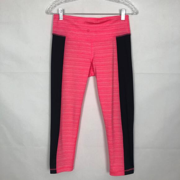 90 Degree by Reflex Mid-Rise Neon Pink & Black Leggings Size S - Picture 1 of 8